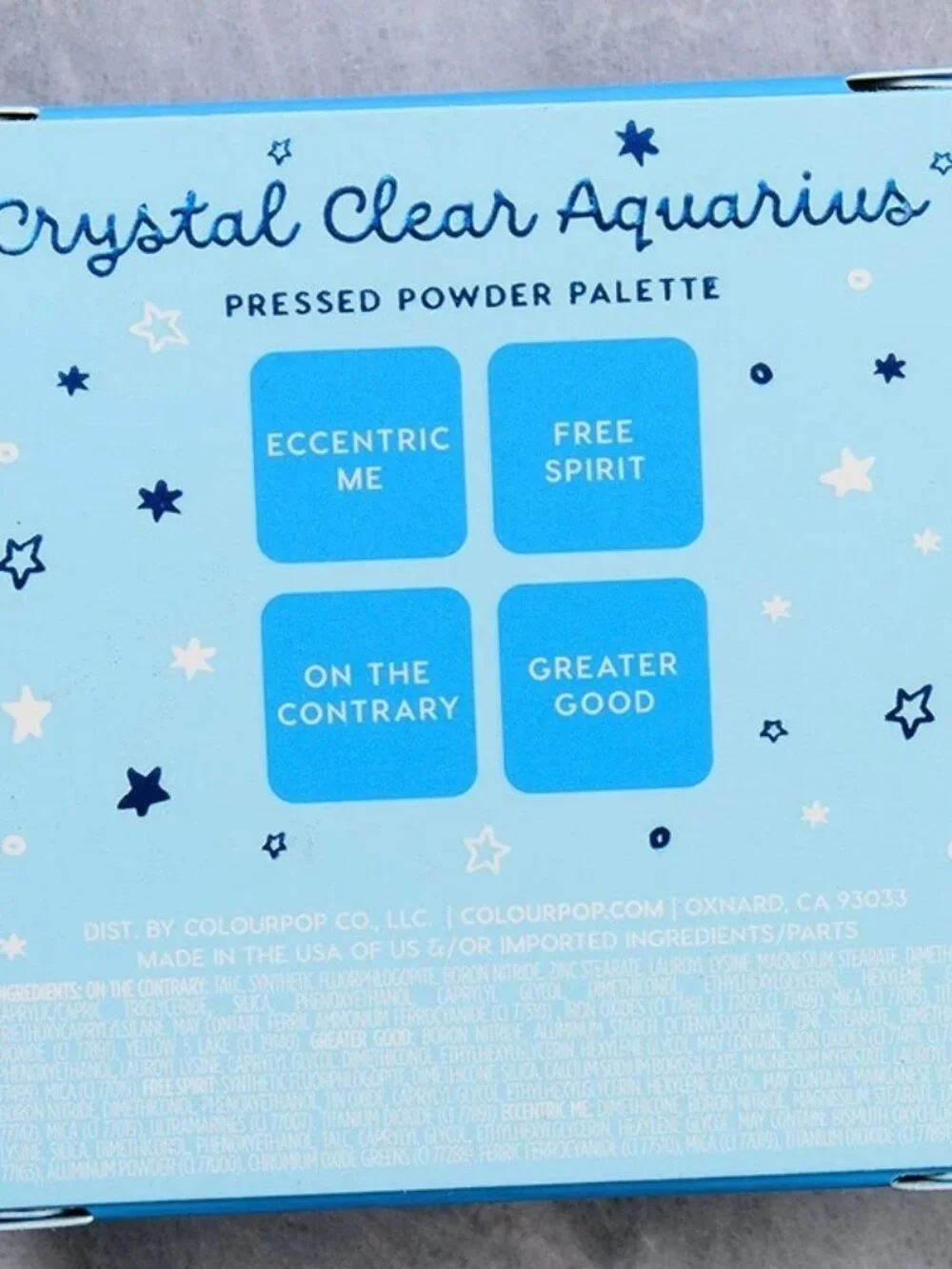 ColourPop Eyeshadow Palette - Crystal Clear Aquarius - NEW Limited Edition